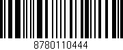 Código de barras (EAN, GTIN, SKU, ISBN): '8780110444'
