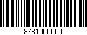 Código de barras (EAN, GTIN, SKU, ISBN): '8781000000'