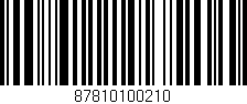 Código de barras (EAN, GTIN, SKU, ISBN): '87810100210'
