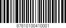 Código de barras (EAN, GTIN, SKU, ISBN): '87810100410001'