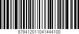Código de barras (EAN, GTIN, SKU, ISBN): '878412011041444100'