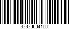 Código de barras (EAN, GTIN, SKU, ISBN): '87870004100'