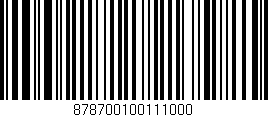 Código de barras (EAN, GTIN, SKU, ISBN): '878700100111000'