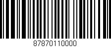 Código de barras (EAN, GTIN, SKU, ISBN): '87870110000'