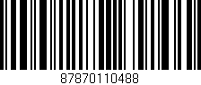 Código de barras (EAN, GTIN, SKU, ISBN): '87870110488'