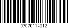 Código de barras (EAN, GTIN, SKU, ISBN): '87870114012'