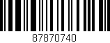 Código de barras (EAN, GTIN, SKU, ISBN): '87870740'