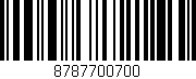 Código de barras (EAN, GTIN, SKU, ISBN): '8787700700'