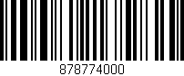 Código de barras (EAN, GTIN, SKU, ISBN): '878774000'