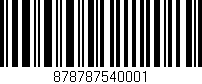 Código de barras (EAN, GTIN, SKU, ISBN): '878787540001'