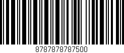 Código de barras (EAN, GTIN, SKU, ISBN): '8787878787500'