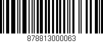 Código de barras (EAN, GTIN, SKU, ISBN): '878813000063'