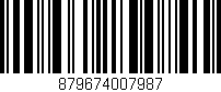 Código de barras (EAN, GTIN, SKU, ISBN): '879674007987'
