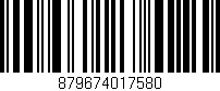 Código de barras (EAN, GTIN, SKU, ISBN): '879674017580'