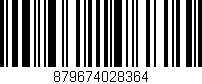 Código de barras (EAN, GTIN, SKU, ISBN): '879674028364'