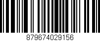 Código de barras (EAN, GTIN, SKU, ISBN): '879674029156'