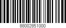 Código de barras (EAN, GTIN, SKU, ISBN): '88002851000'