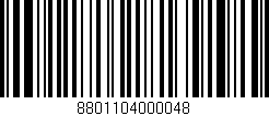 Código de barras (EAN, GTIN, SKU, ISBN): '8801104000048'