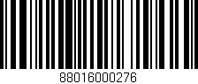 Código de barras (EAN, GTIN, SKU, ISBN): '88016000276'