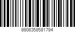 Código de barras (EAN, GTIN, SKU, ISBN): '8806358581794'