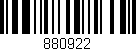 Código de barras (EAN, GTIN, SKU, ISBN): '880922'