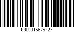 Código de barras (EAN, GTIN, SKU, ISBN): '8809315675727'