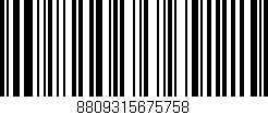 Código de barras (EAN, GTIN, SKU, ISBN): '8809315675758'
