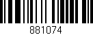Código de barras (EAN, GTIN, SKU, ISBN): '881074'