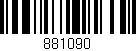 Código de barras (EAN, GTIN, SKU, ISBN): '881090'