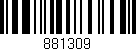 Código de barras (EAN, GTIN, SKU, ISBN): '881309'