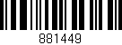 Código de barras (EAN, GTIN, SKU, ISBN): '881449'