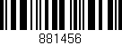Código de barras (EAN, GTIN, SKU, ISBN): '881456'