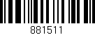 Código de barras (EAN, GTIN, SKU, ISBN): '881511'