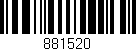 Código de barras (EAN, GTIN, SKU, ISBN): '881520'