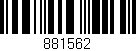 Código de barras (EAN, GTIN, SKU, ISBN): '881562'