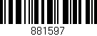 Código de barras (EAN, GTIN, SKU, ISBN): '881597'