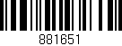 Código de barras (EAN, GTIN, SKU, ISBN): '881651'