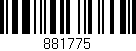 Código de barras (EAN, GTIN, SKU, ISBN): '881775'