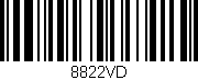 Código de barras (EAN, GTIN, SKU, ISBN): '8822VD'