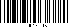 Código de barras (EAN, GTIN, SKU, ISBN): '88300178315'
