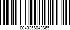 Código de barras (EAN, GTIN, SKU, ISBN): '8840366840665'