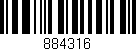 Código de barras (EAN, GTIN, SKU, ISBN): '884316'