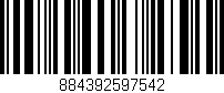 Código de barras (EAN, GTIN, SKU, ISBN): '884392597542'