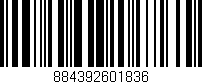 Código de barras (EAN, GTIN, SKU, ISBN): '884392601836'