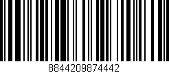 Código de barras (EAN, GTIN, SKU, ISBN): '8844209874442'