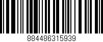 Código de barras (EAN, GTIN, SKU, ISBN): '884486315939'
