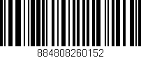Código de barras (EAN, GTIN, SKU, ISBN): '884808260152'