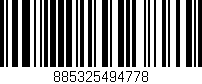 Código de barras (EAN, GTIN, SKU, ISBN): '885325494778'