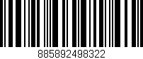 Código de barras (EAN, GTIN, SKU, ISBN): '885892498322'
