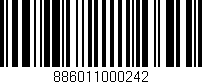 Código de barras (EAN, GTIN, SKU, ISBN): '886011000242'